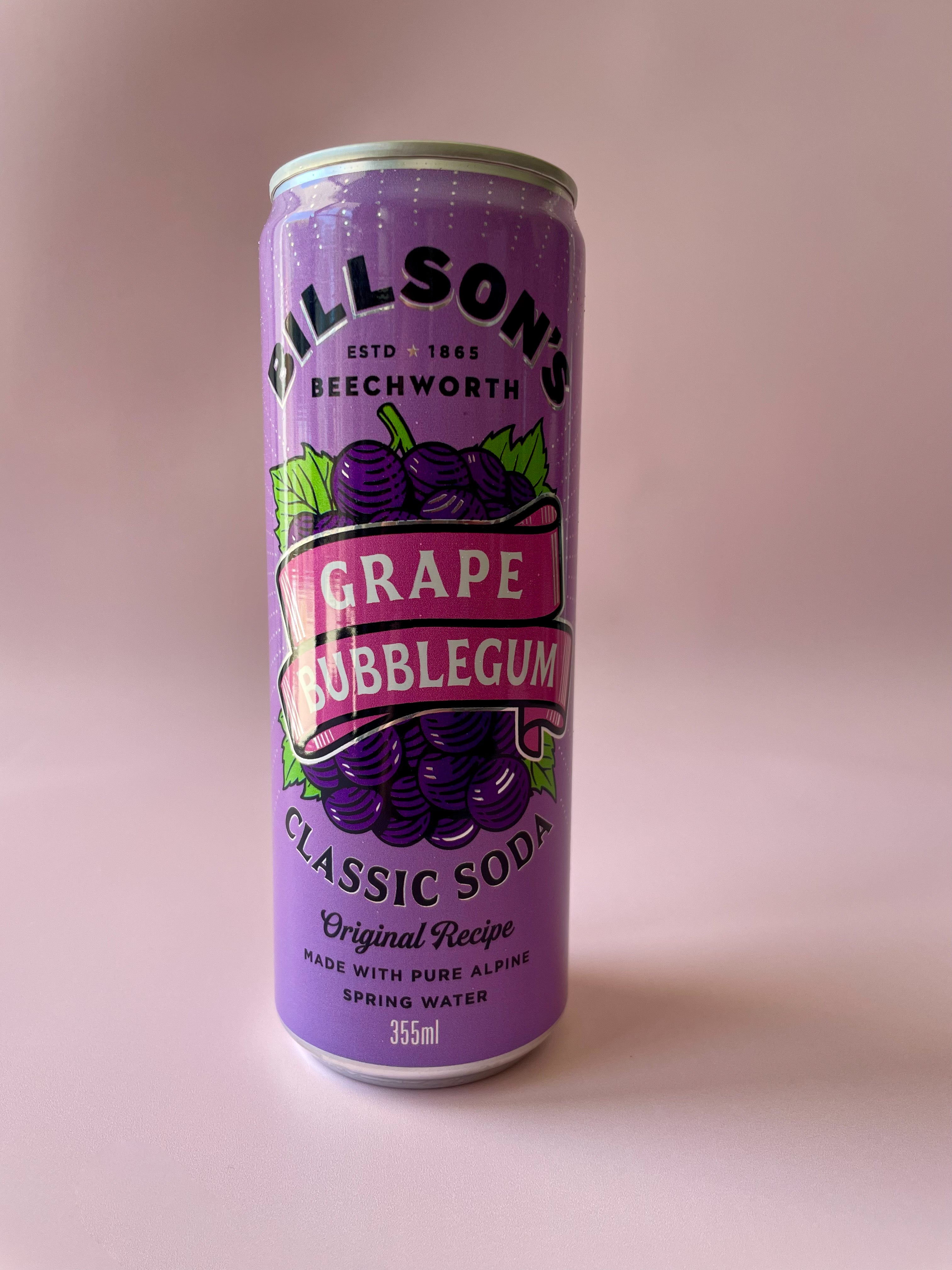 Billson's Grape Bubblegum Classic Soda