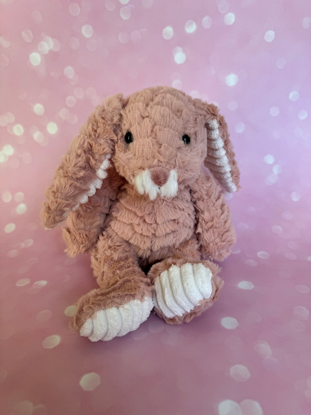 Add On: Soft Pink Bunny With Floppy Ears (22cm)