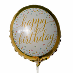 Gold Happy Birthday Balloon