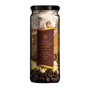 Triple Chocolate Brownies - Recipe In A Jar